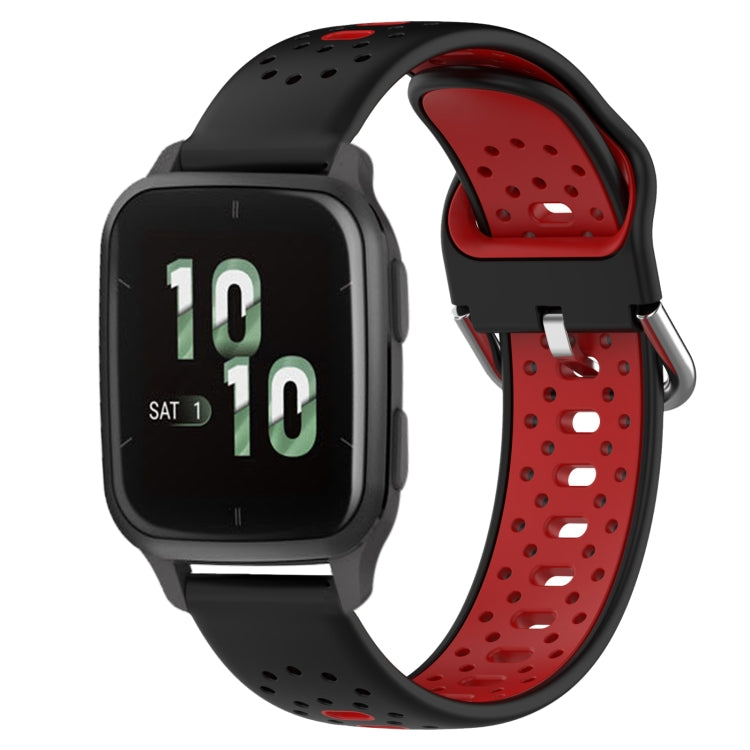 20mm Breathable Two-Color Silicone Watch Band, For Garmin Forerunner Sq2