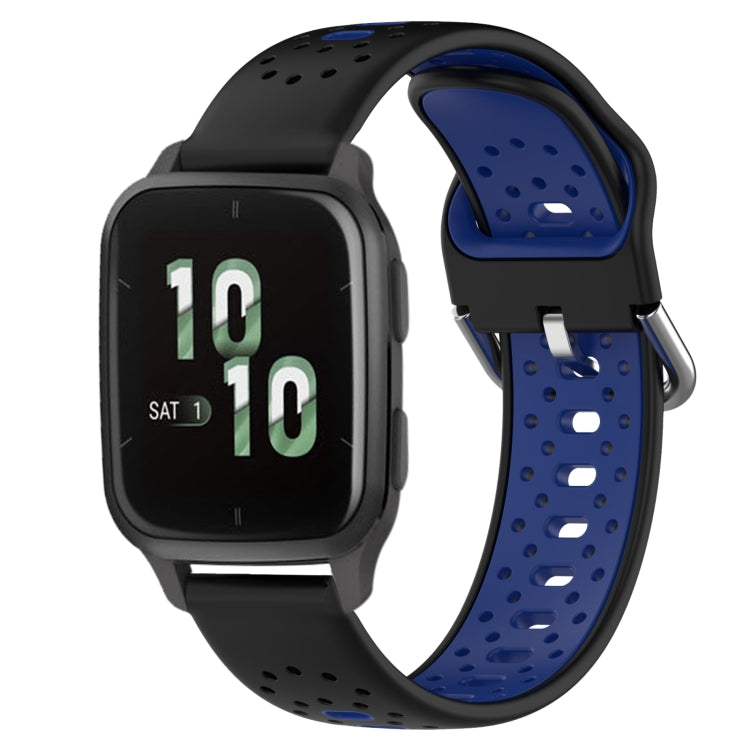 20mm Breathable Two-Color Silicone Watch Band, For Garmin Forerunner Sq2
