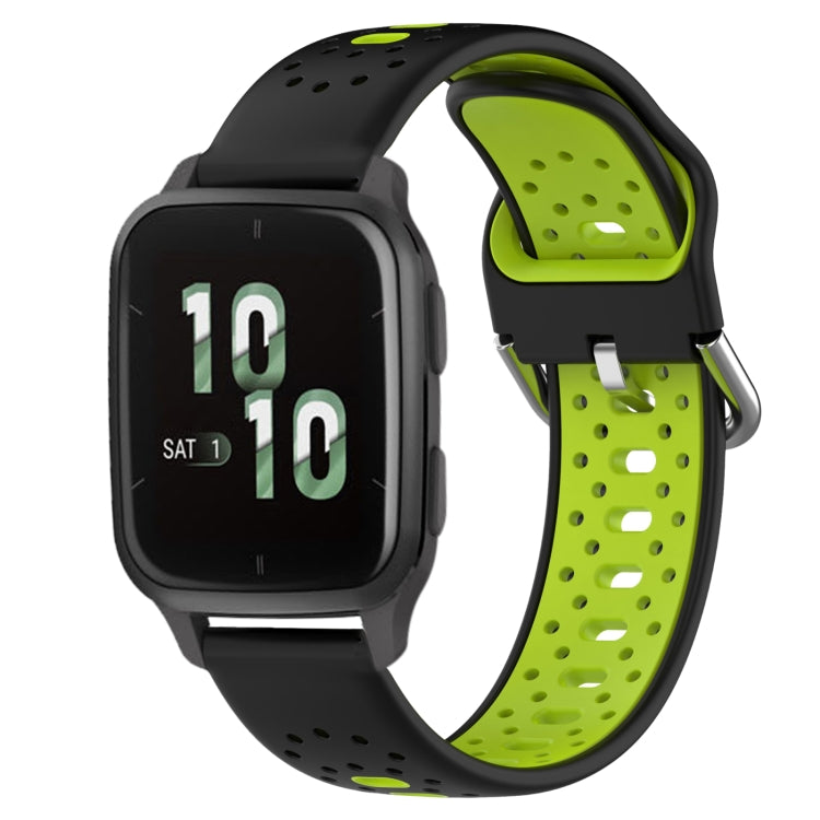 20mm Breathable Two-Color Silicone Watch Band, For Garmin Forerunner Sq2