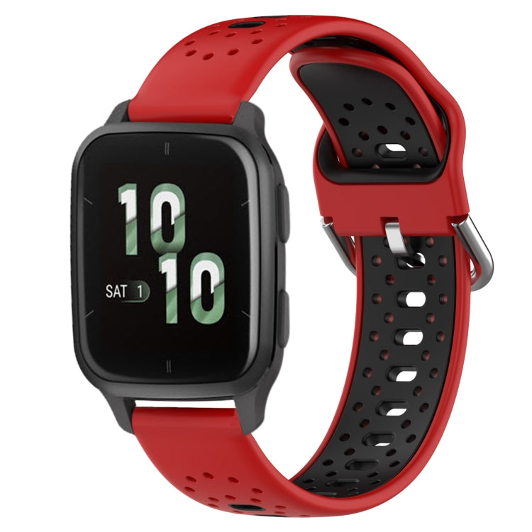 20mm Breathable Two-Color Silicone Watch Band, For Garmin Forerunner Sq2