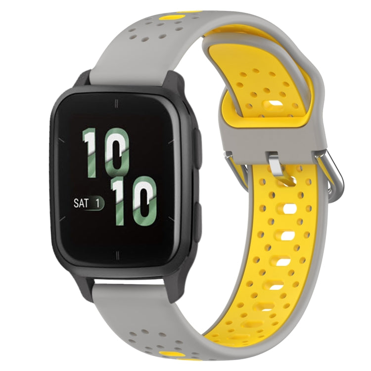 20mm Breathable Two-Color Silicone Watch Band, For Garmin Forerunner Sq2