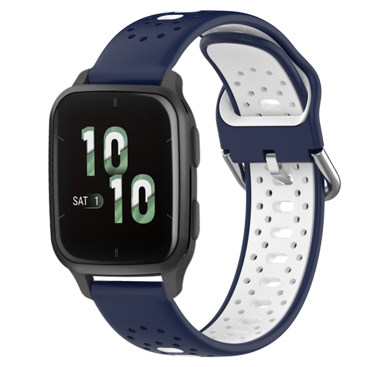 20mm Breathable Two-Color Silicone Watch Band, For Garmin Forerunner Sq2