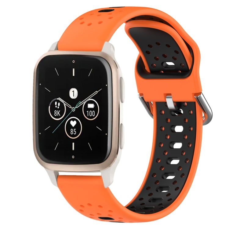 20mm Breathable Two-Color Silicone Watch Band, For Garmin Forerunner Sq2 Music
