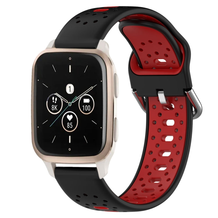 20mm Breathable Two-Color Silicone Watch Band, For Garmin Forerunner Sq2 Music