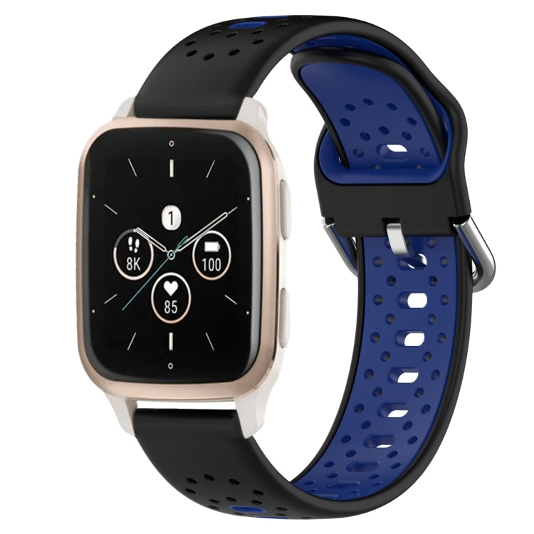 20mm Breathable Two-Color Silicone Watch Band, For Garmin Forerunner Sq2 Music