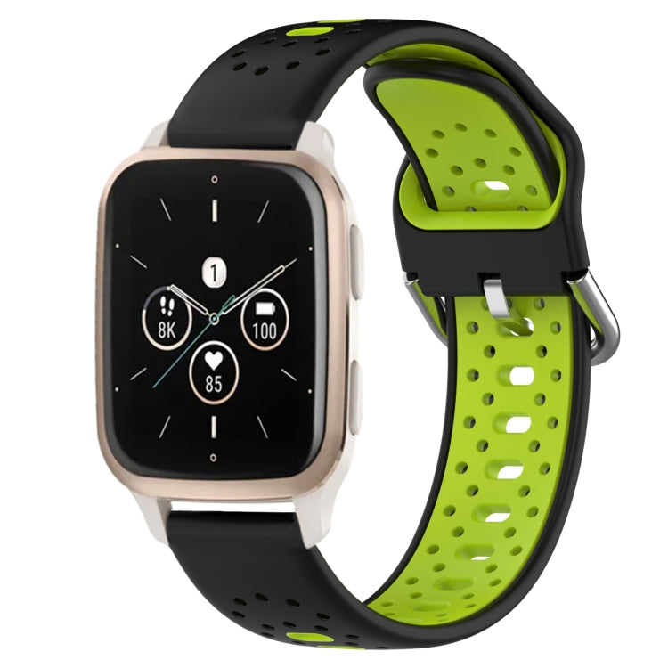 20mm Breathable Two-Color Silicone Watch Band, For Garmin Forerunner Sq2 Music