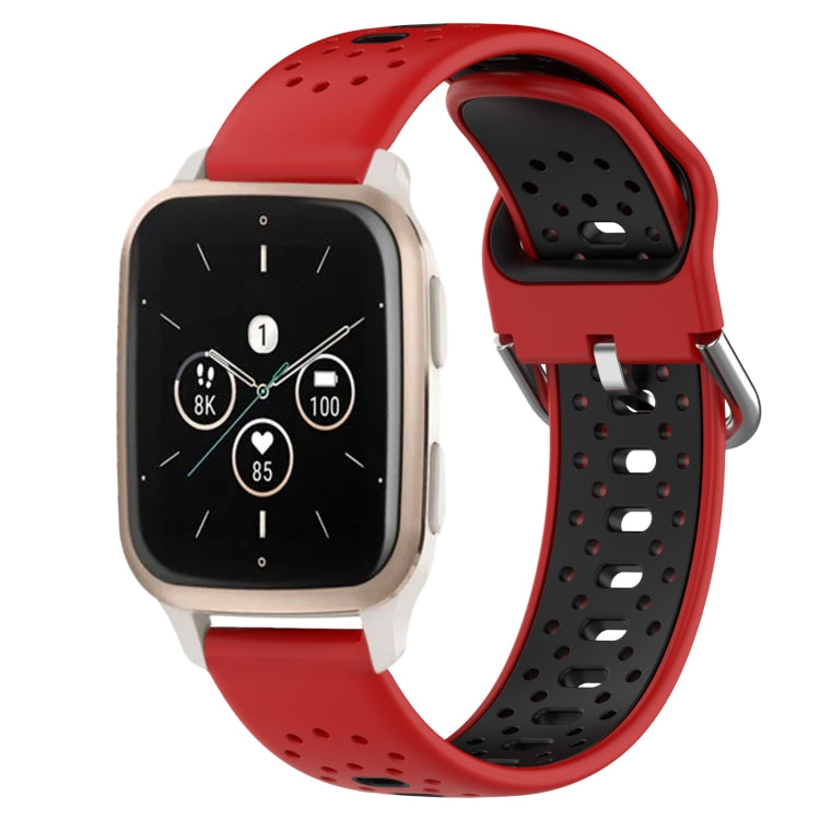 20mm Breathable Two-Color Silicone Watch Band, For Garmin Forerunner Sq2 Music