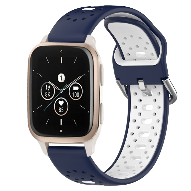 20mm Breathable Two-Color Silicone Watch Band, For Garmin Forerunner Sq2 Music