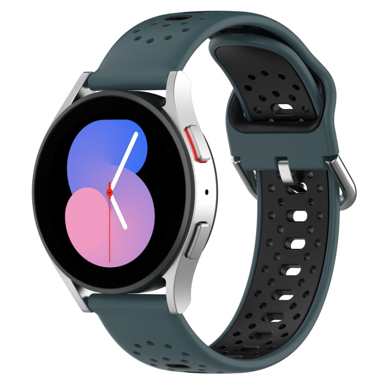 20mm Breathable Two-Color Silicone Watch Band, For Samsung Galaxy Watch 5 44mm