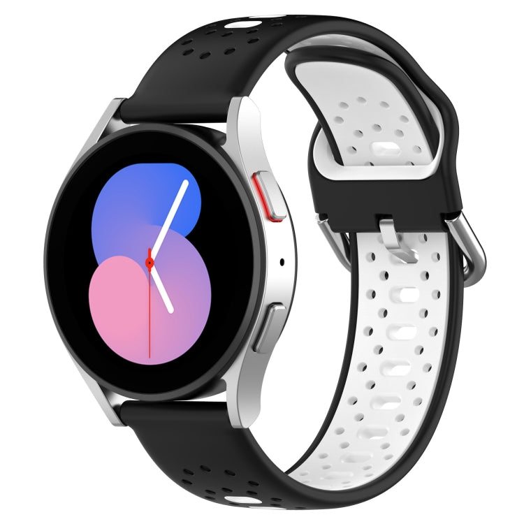 20mm Breathable Two-Color Silicone Watch Band, For Samsung Galaxy Watch 5 44mm