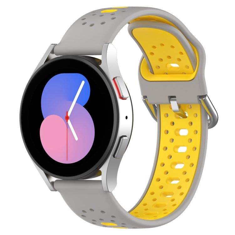 20mm Breathable Two-Color Silicone Watch Band, For Samsung Galaxy Watch 5 40mm