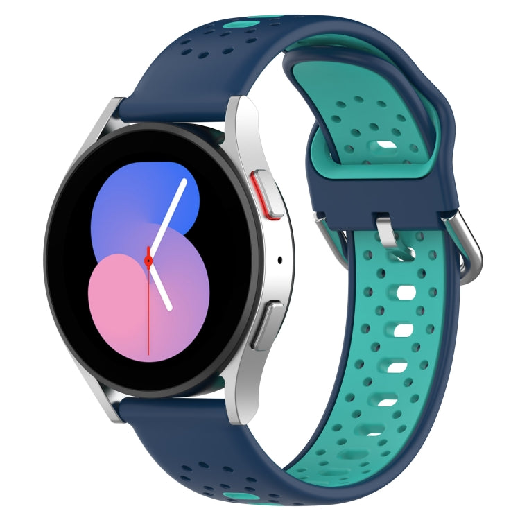 20mm Breathable Two-Color Silicone Watch Band, For Samsung Galaxy Watch 4 44mm