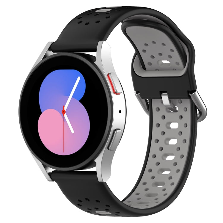 20mm Breathable Two-Color Silicone Watch Band, For Samsung  Galaxy Watch 4 Classic 46mm
