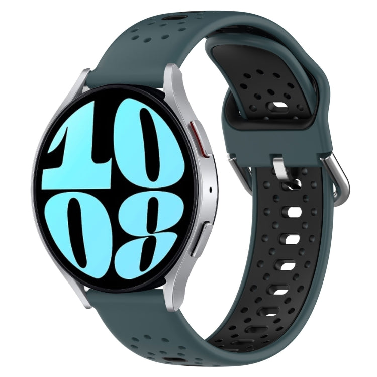 20mm Breathable Two-Color Silicone Watch Band, For Samsung Galaxy Watch 6 44mm