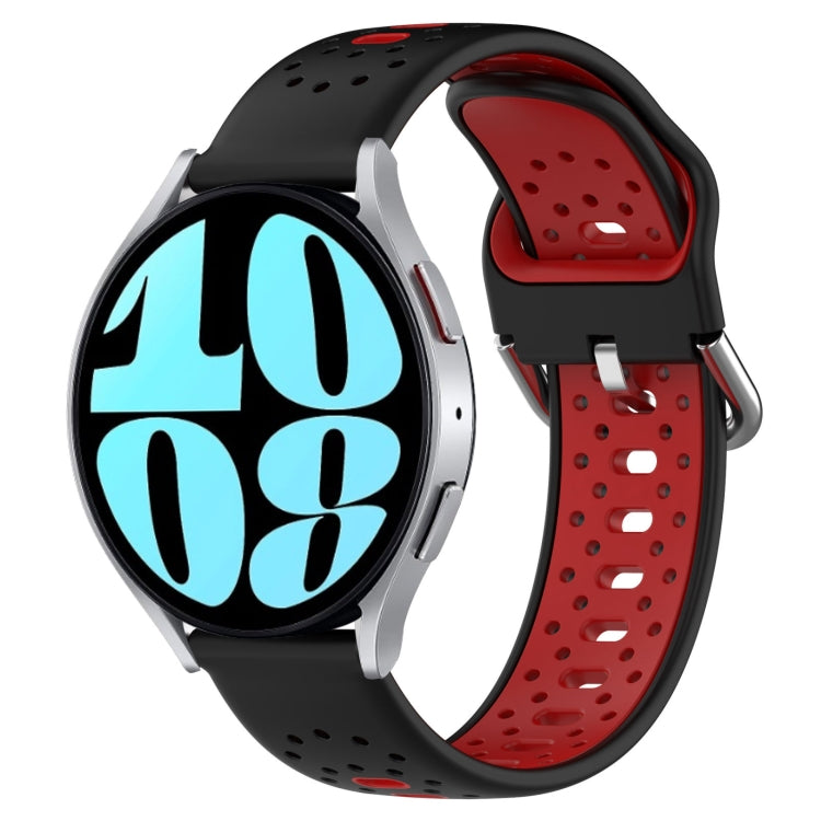 20mm Breathable Two-Color Silicone Watch Band, For Samsung Galaxy Watch 6 44mm
