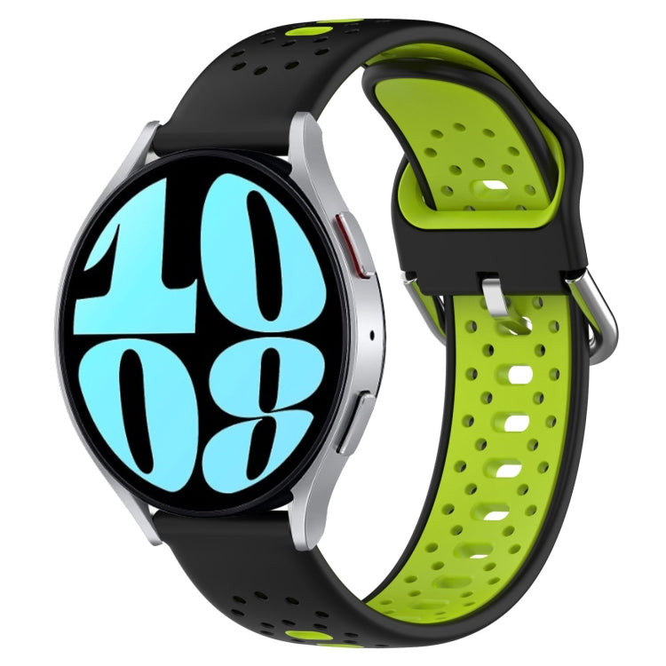 20mm Breathable Two-Color Silicone Watch Band, For Samsung Galaxy Watch 6 44mm