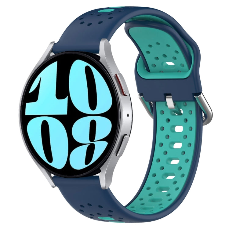 20mm Breathable Two-Color Silicone Watch Band, For Samsung Galaxy Watch 6 44mm
