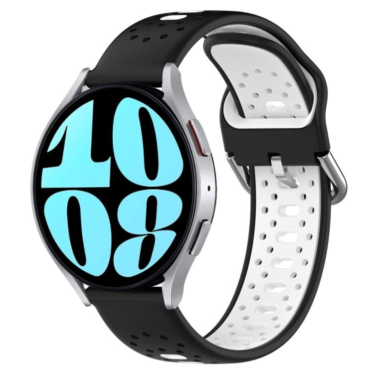 20mm Breathable Two-Color Silicone Watch Band, For Samsung Galaxy Watch 6 40mm