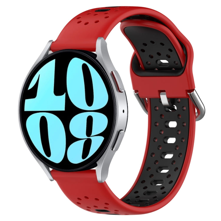 20mm Breathable Two-Color Silicone Watch Band, For Samsung Galaxy Watch 6 40mm