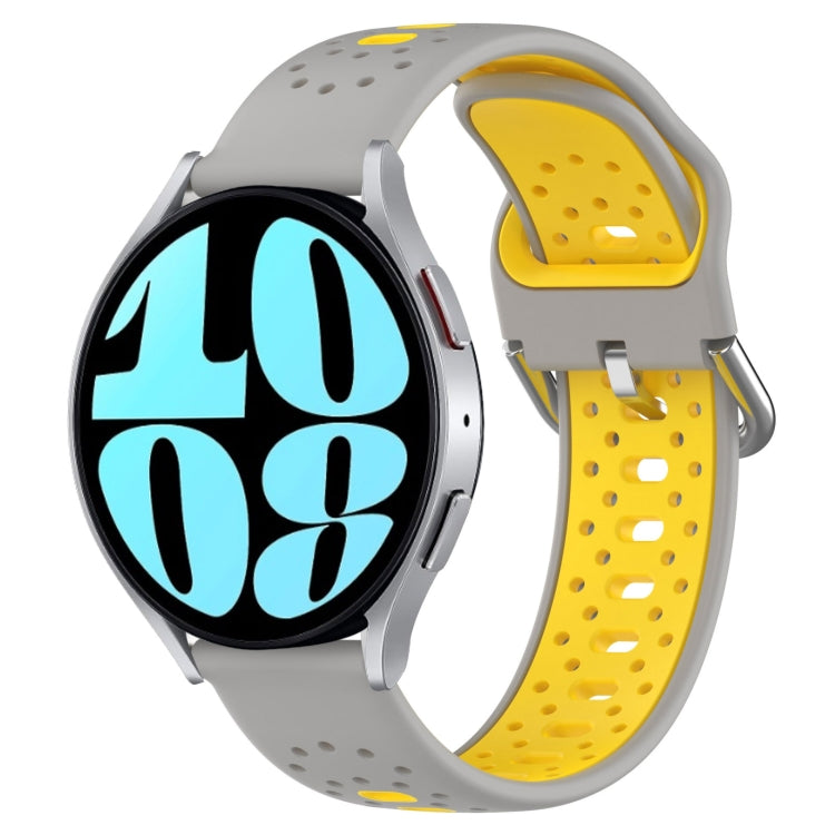 20mm Breathable Two-Color Silicone Watch Band, For Samsung Galaxy Watch 6 40mm
