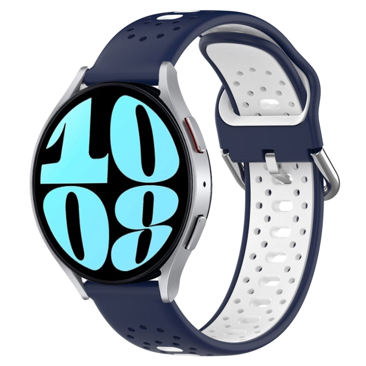 20mm Breathable Two-Color Silicone Watch Band, For Samsung Galaxy Watch 6 40mm