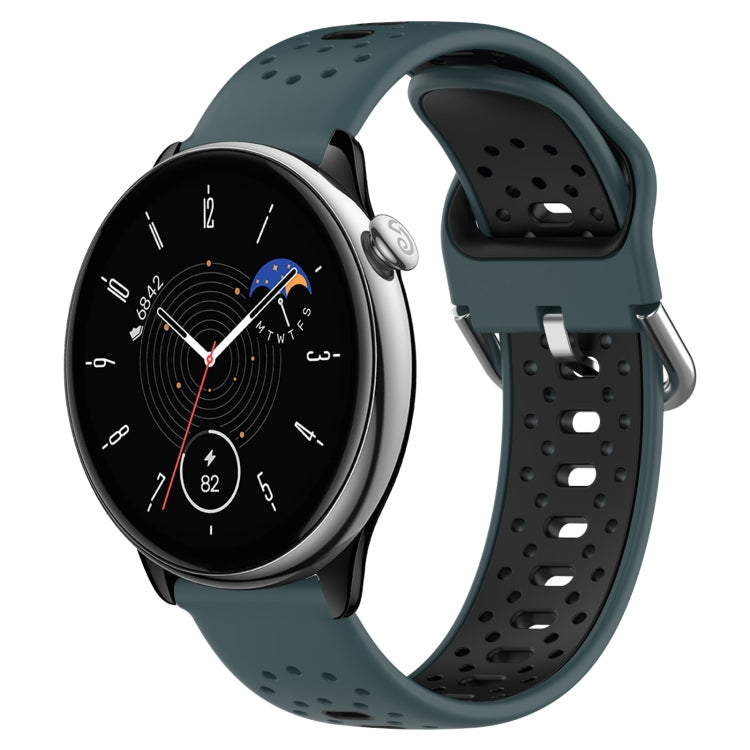 20mm Breathable Two-Color Silicone Watch Band, For Amazfit GTR Mini