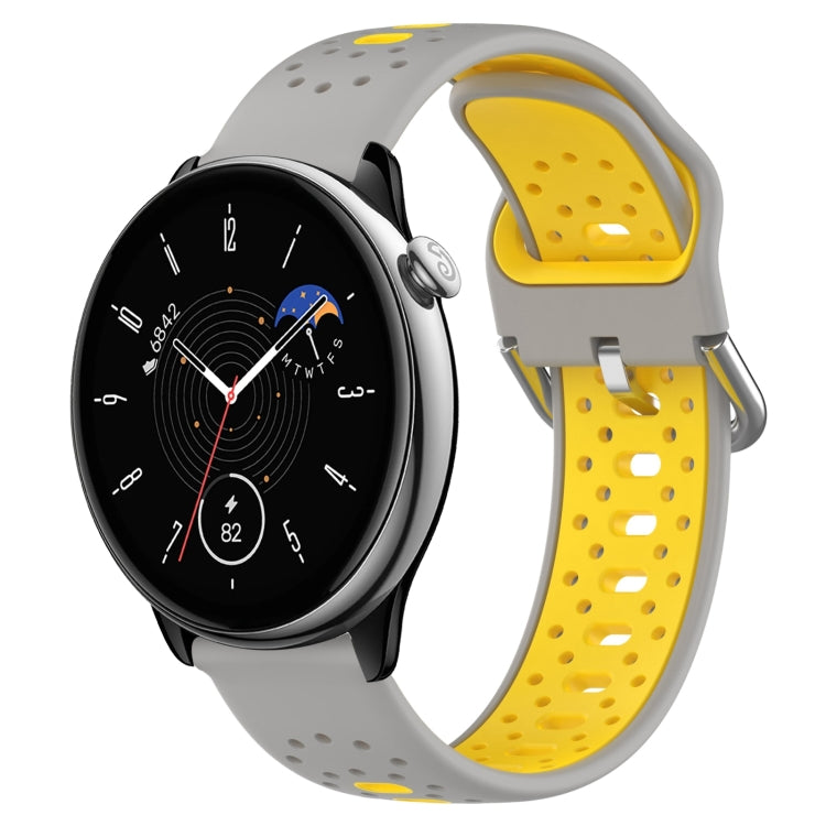 20mm Breathable Two-Color Silicone Watch Band, For Amazfit GTR Mini