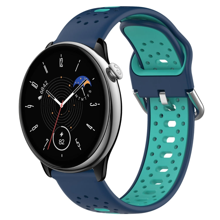 20mm Breathable Two-Color Silicone Watch Band, For Amazfit GTR Mini