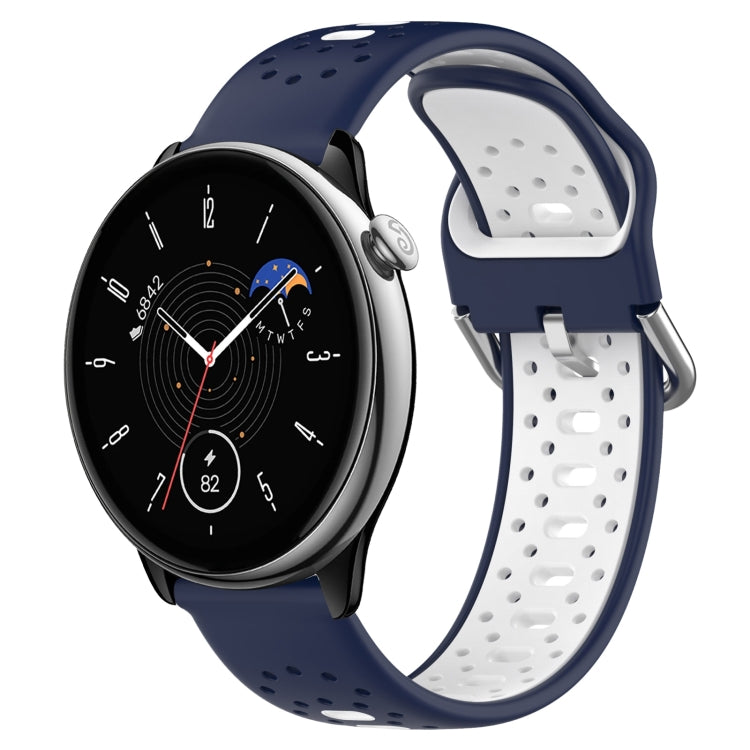 20mm Breathable Two-Color Silicone Watch Band, For Amazfit GTR Mini