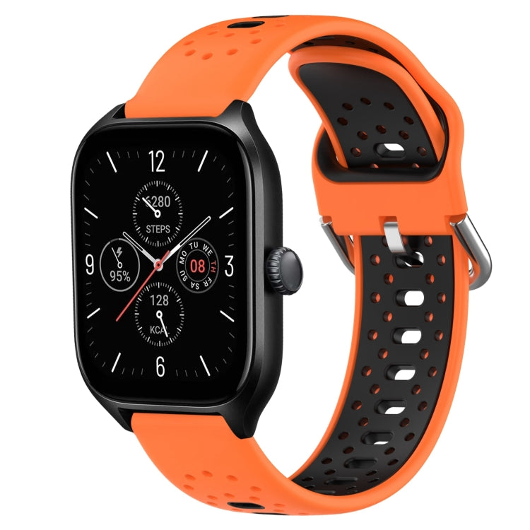 20mm Breathable Two-Color Silicone Watch Band, For Amazfit GTS 4