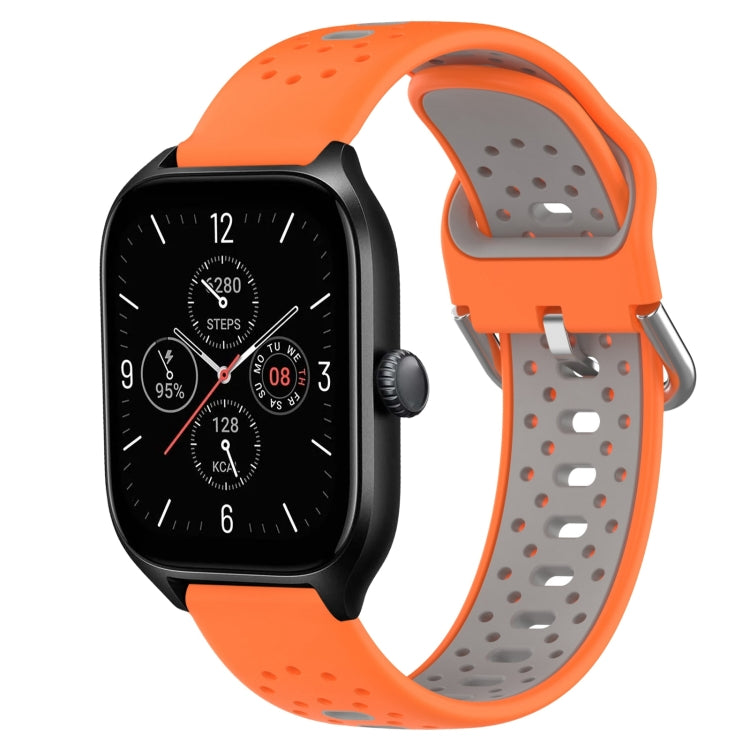 20mm Breathable Two-Color Silicone Watch Band, For Amazfit GTS 4