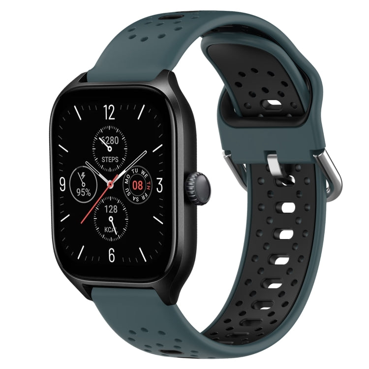 20mm Breathable Two-Color Silicone Watch Band, For Amazfit GTS 4