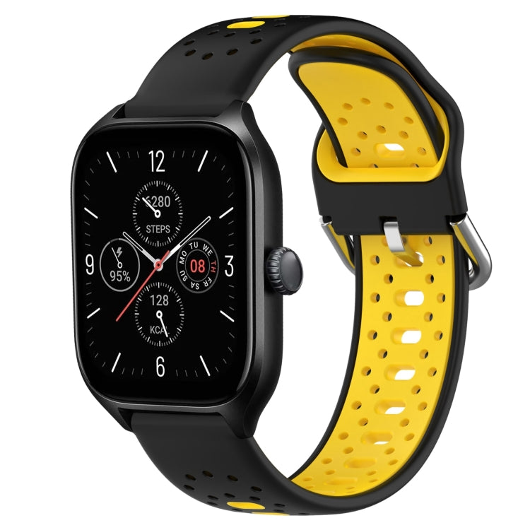 20mm Breathable Two-Color Silicone Watch Band, For Amazfit GTS 4