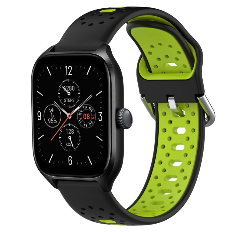20mm Breathable Two-Color Silicone Watch Band, For Amazfit GTS 4