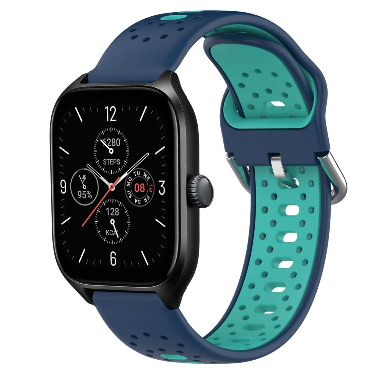 20mm Breathable Two-Color Silicone Watch Band, For Amazfit GTS 4