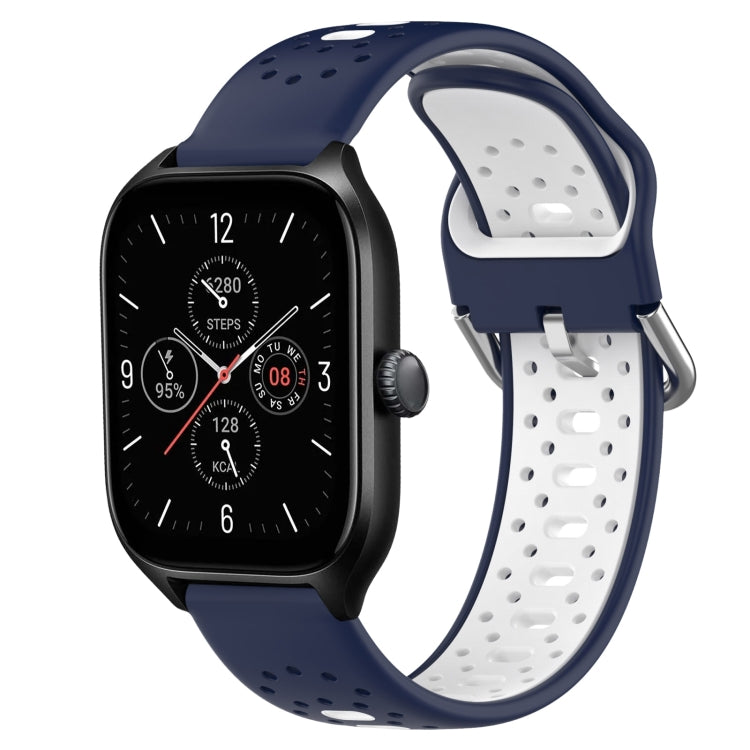 20mm Breathable Two-Color Silicone Watch Band, For Amazfit GTS 4