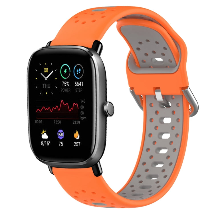 20mm Breathable Two-Color Silicone Watch Band, For Amazfit GTS 4 Mini
