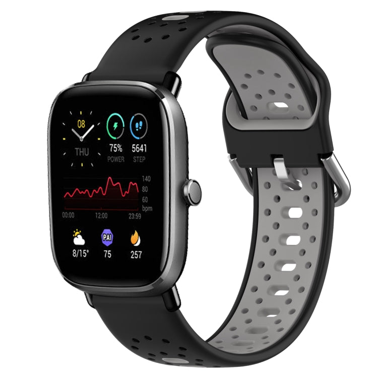 20mm Breathable Two-Color Silicone Watch Band, For Amazfit GTS 4 Mini