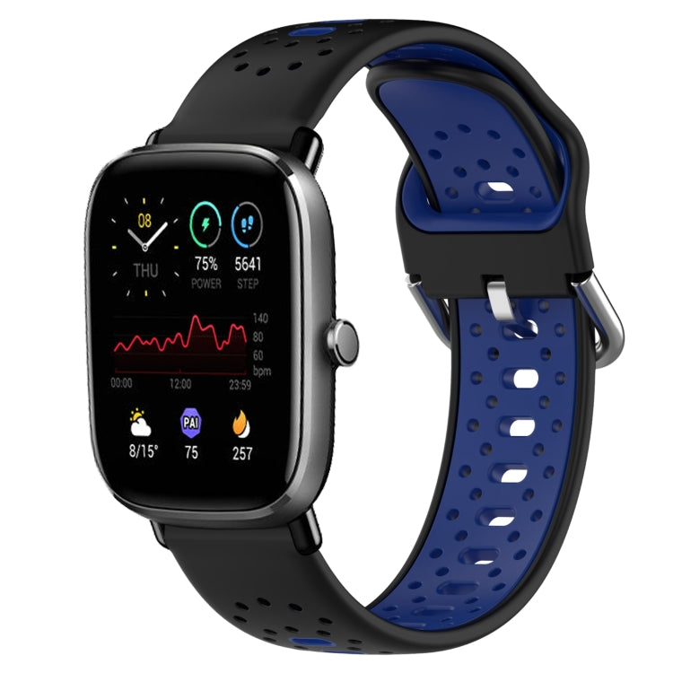20mm Breathable Two-Color Silicone Watch Band, For Amazfit GTS 4 Mini