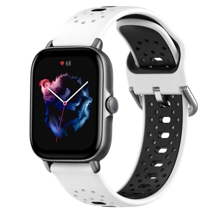 20mm Breathable Two-Color Silicone Watch Band, For Amazfit GTS 3