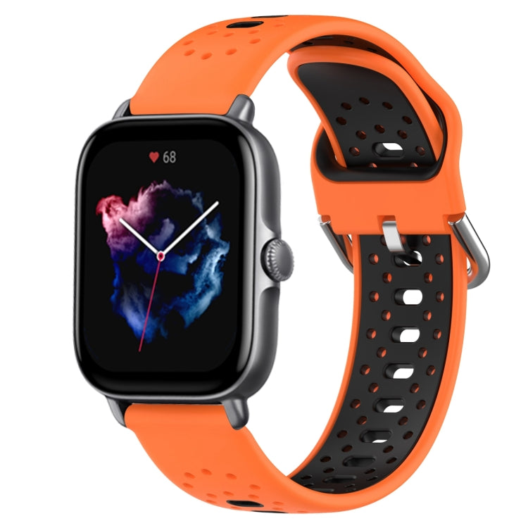 20mm Breathable Two-Color Silicone Watch Band, For Amazfit GTS 3