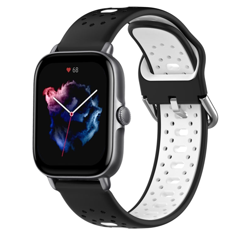 20mm Breathable Two-Color Silicone Watch Band, For Amazfit GTS 3