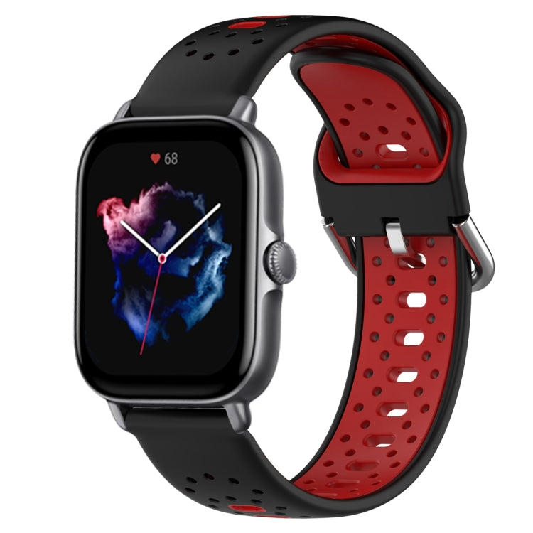 20mm Breathable Two-Color Silicone Watch Band, For Amazfit GTS 3