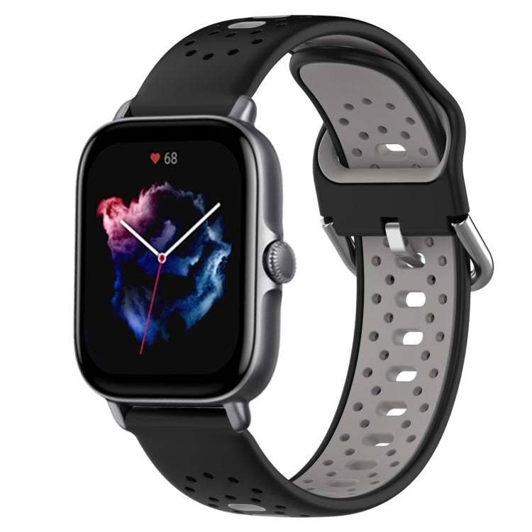 20mm Breathable Two-Color Silicone Watch Band, For Amazfit GTS 3