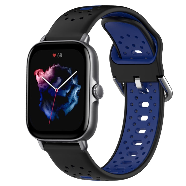 20mm Breathable Two-Color Silicone Watch Band, For Amazfit GTS 3