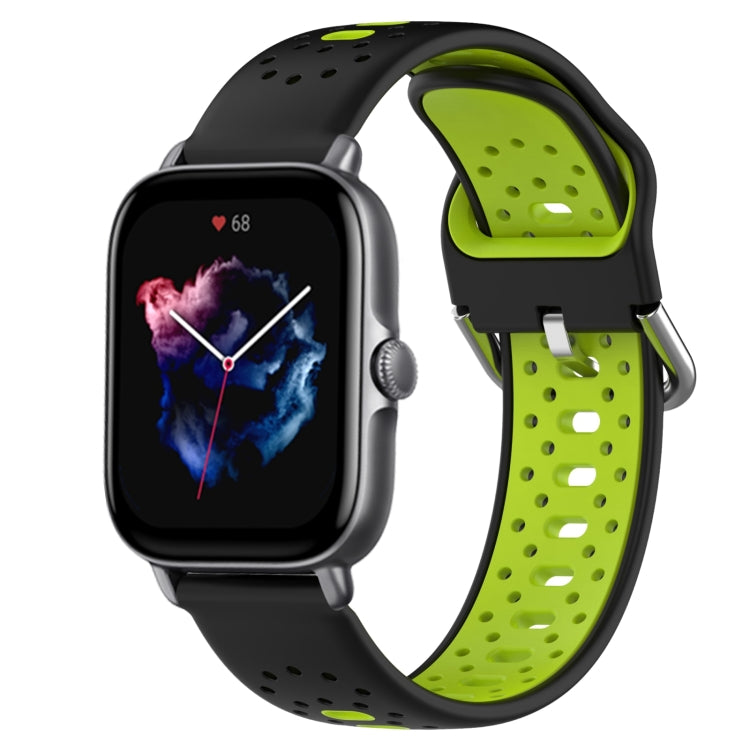 20mm Breathable Two-Color Silicone Watch Band, For Amazfit GTS 3
