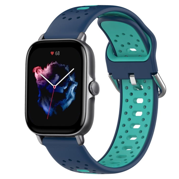 20mm Breathable Two-Color Silicone Watch Band, For Amazfit GTS 3