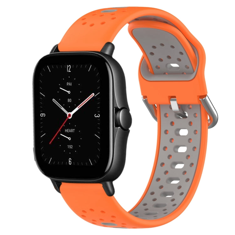 20mm Breathable Two-Color Silicone Watch Band, For Amazfit GTS 2E
