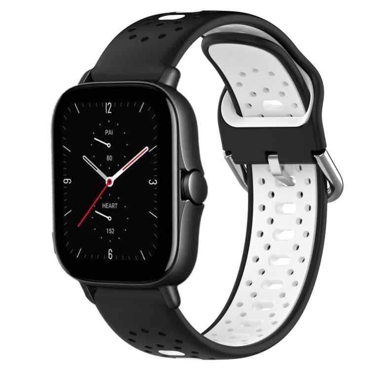 20mm Breathable Two-Color Silicone Watch Band, For Amazfit GTS 2E