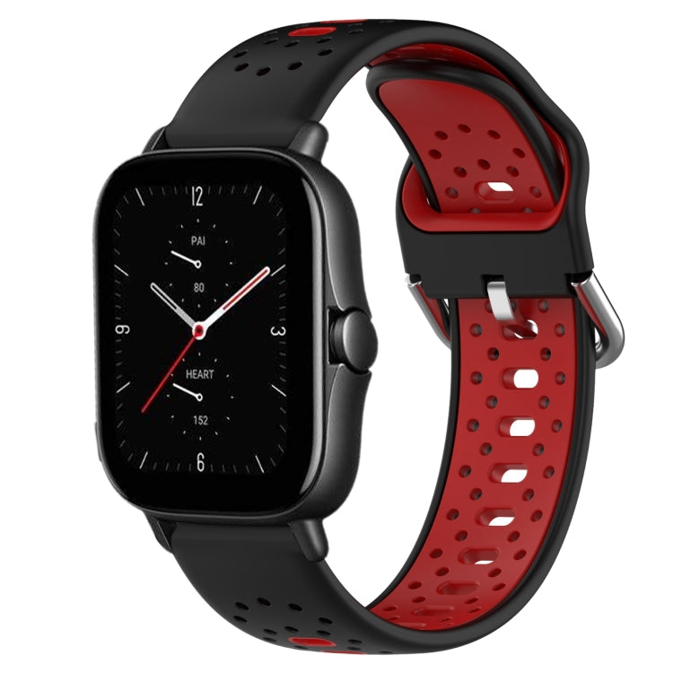 20mm Breathable Two-Color Silicone Watch Band, For Amazfit GTS 2E